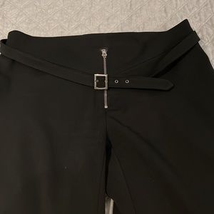 Versace jean couture,vintage black size 26, very hip style with open zipper look